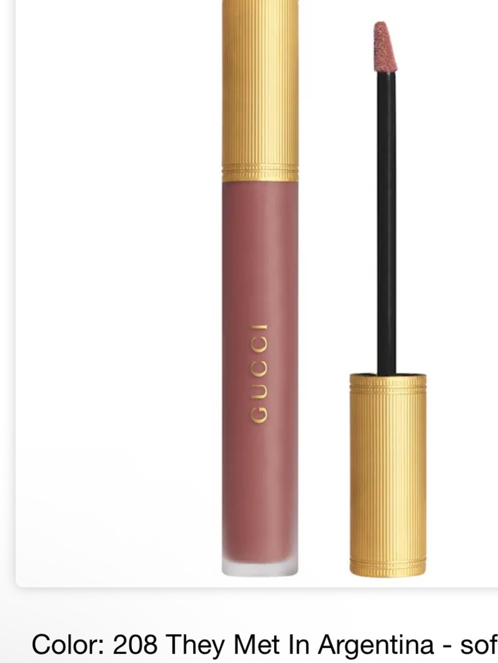 Gucci Soft Matte Liquid Lipstick — Dusty Rose Pink